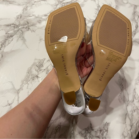 Gianni Bini Alana Clear Flower Dress Sandals - Picture 4 of 10